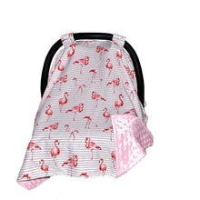 Load image into Gallery viewer, Baby Feeding Cover Infant Car Seat Canopy Flamingo Animal Pattern Breastfeeding Scarf Newborn Baby Nursing Cover Shopping Cart