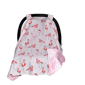 Baby Feeding Cover Infant Car Seat Canopy Flamingo Animal Pattern Breastfeeding Scarf Newborn Baby Nursing Cover Shopping Cart