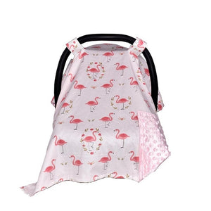 Baby Feeding Cover Infant Car Seat Canopy Flamingo Animal Pattern Breastfeeding Scarf Newborn Baby Nursing Cover Shopping Cart