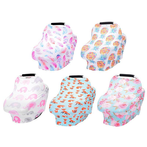 Flowers Printed Baby Nursing Privacy Cover Infant Stroller Car Seat Scarf Soft